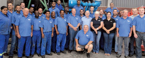 The generator set division team in Cape Town.